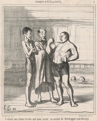 Só indo para banhos frios... de Honoré Daumier
