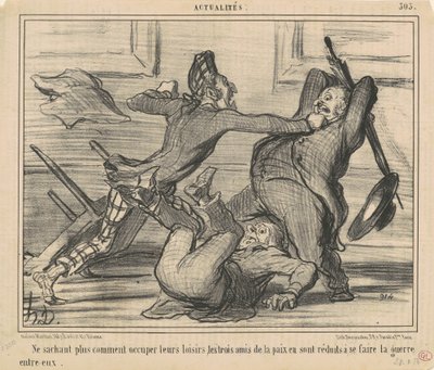 Não sabendo mais como usar seu lazer... de Honoré Daumier