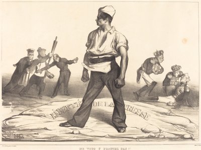 Ne vous y frottez pas!! de Honoré Daumier