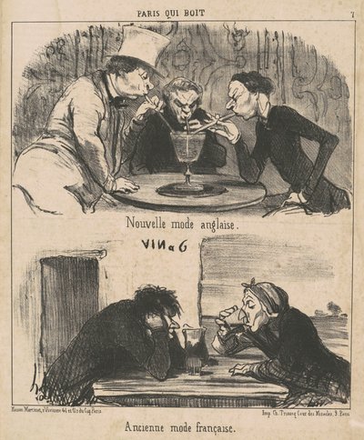 Nova moda inglesa de Honoré Daumier