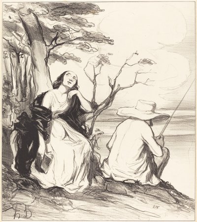 Ó dor!... ter sonhado... com um marido... de Honoré Daumier