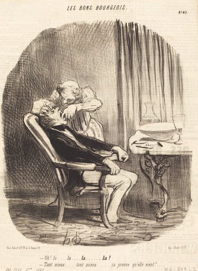 Oh! o... tanto melhor... prova que ela está vindo! de Honoré Daumier