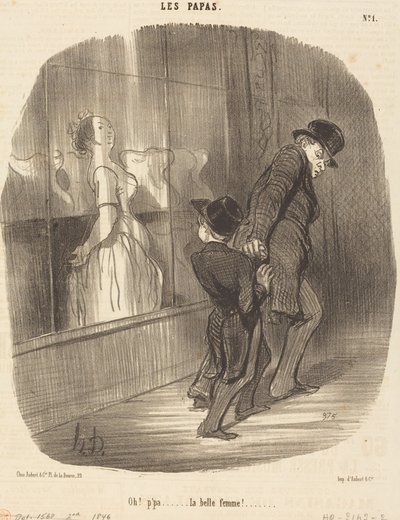 Oh! pai... a bela mulher! de Honoré Daumier