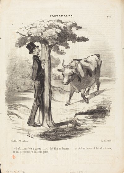 Oh!... uma besta com chifres... de Honoré Daumier