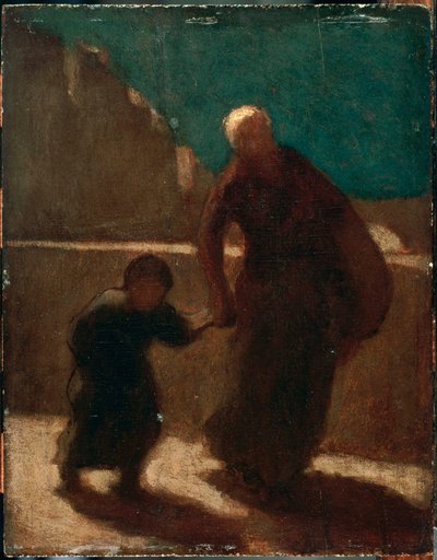 Em uma ponte à noite de Honoré Daumier