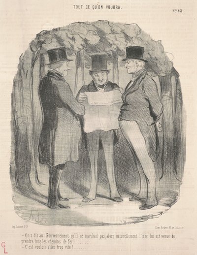 O governo foi informado de que não estava funcionando... de Honoré Daumier
