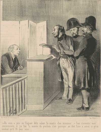 Você foi pego em flagrante... de Honoré Daumier