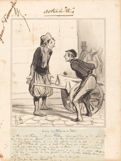 Origem dos bedoins em Paris de Honoré Daumier