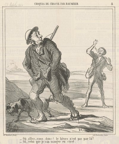 Onde você está indo? de Honoré Daumier