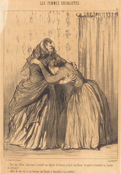 Sim, minha querida, meu marido engoliu minha dignidade... de Honoré Daumier
