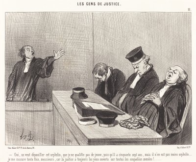 Oui, on veut dépouiller cet orphelin... de Honoré Daumier