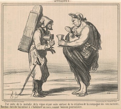 Como resultado da doença da videira de Honoré Daumier
