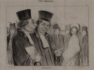 Tipos parisienses, não. 4: O velho patife! de Honoré Daumier