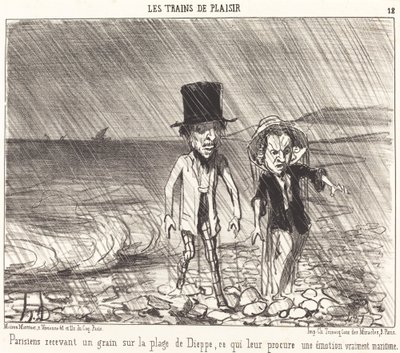 Parisienses recebendo um grão... de Honoré Daumier