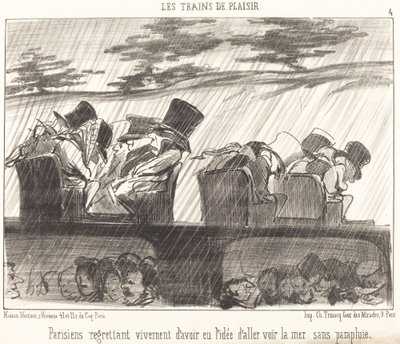 Os parisienses lamentam profundamente... de Honoré Daumier