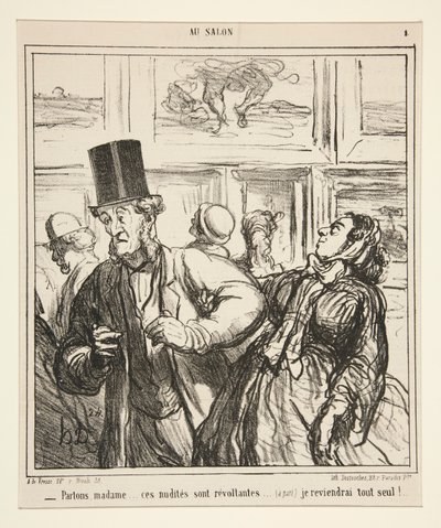 Vamos, madame.. essas nudes são revoltantes de Honoré Daumier