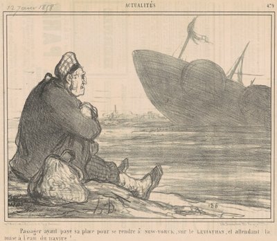 Passager ayant payé ... pour se rendre a New York ... de Honoré Daumier