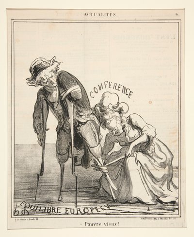 Pobre homem velho, de Actualites de Honoré Daumier