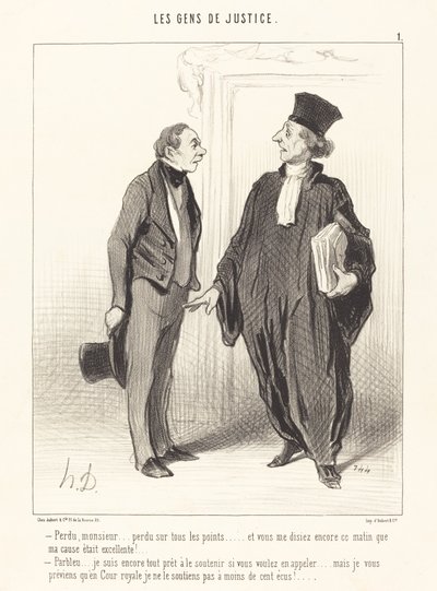 Perdido, senhor... perdido em todos os aspectos... de Honoré Daumier