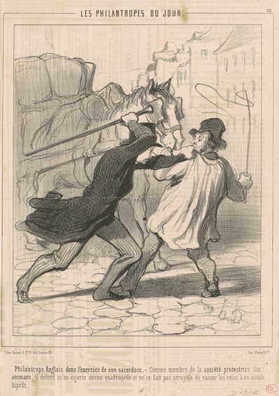 Filantropo inglês no exercício ... de Honoré Daumier