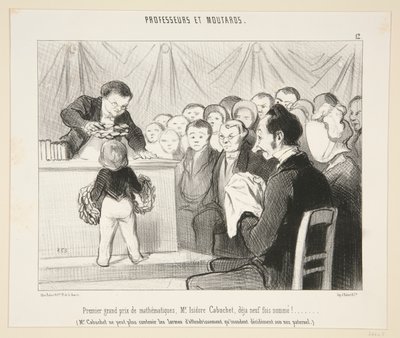 Primeiro grande prémio em Matemática, Sr. Isidore Cabuchet. #12 de Professores e Mostardas de Honoré Daumier