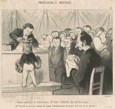 Premier Grand Prix de mathématiques, M. Cabuchet de Honoré Daumier
