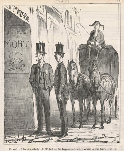 Prenant le titre ... de Mr de Girardin trop au sérieux ... de Honoré Daumier