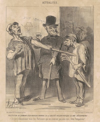 Benefício... de um... sócio... do dia dez de dezembro... de Honoré Daumier