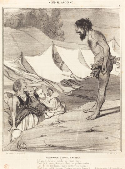 Apresentação de Ulysse a Nausica de Honoré Daumier
