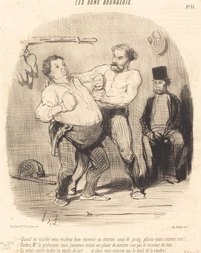Quando na sociedade você gostaria de receber uma... injeção... de Honoré Daumier