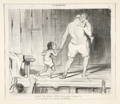Quando as crianças se comportaram bem de Honoré Daumier