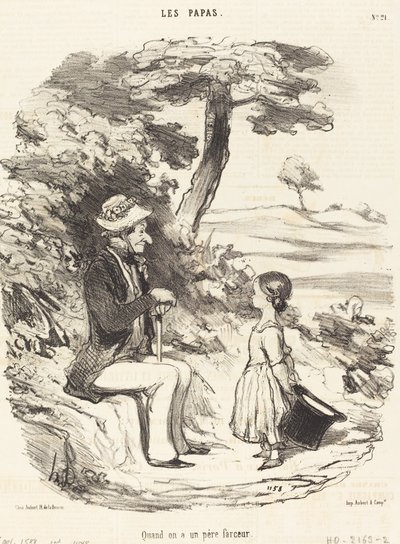 Quando você tem um pai brincalhão de Honoré Daumier