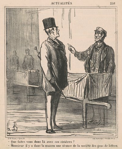 O que você está fazendo aí com essas macas de Honoré Daumier