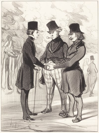 Que encontro feliz!... É... de Honoré Daumier