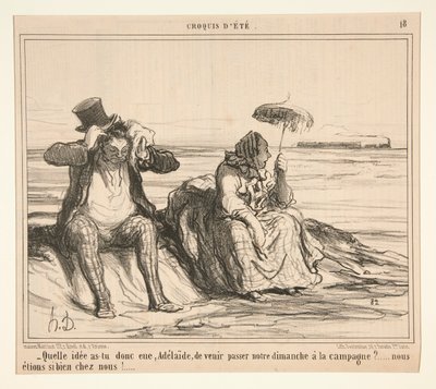 Que ideia você teve, Adelaide, de vir e passar de Honoré Daumier