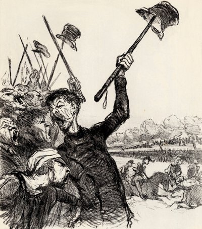 Ratapoil e sua equipe: Viva o Imperador!, 1851. de Honoré Daumier