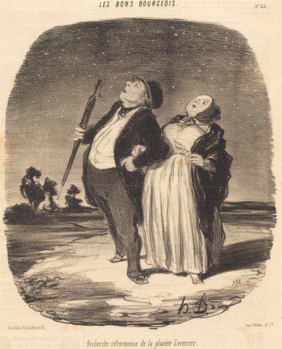Busca malsucedida pelo planeta Leverrier de Honoré Daumier
