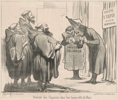 Retorno dos Capuchinhos a ... Paris de Honoré Daumier
