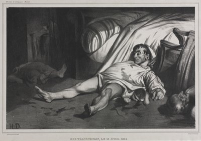 Rue Transnonain, 15 de abril de 1834, 1834. de Honoré Daumier