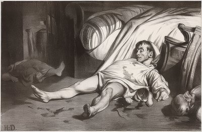 Rue Transnonain, 15 de abril de 1834. 1834 de Honoré Daumier