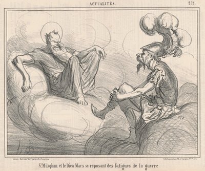 São Mitophan e o deus Marte... de Honoré Daumier
