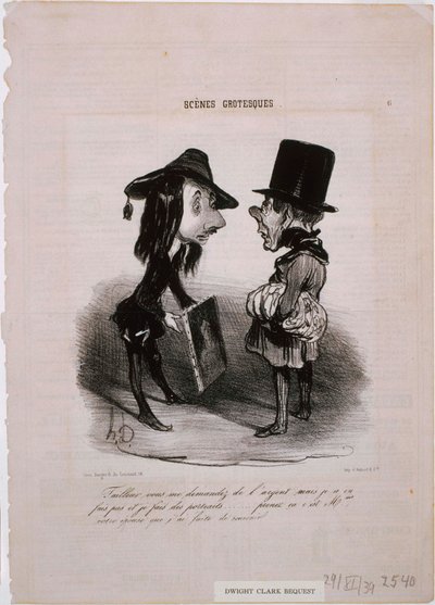 Cenas Grotescas - Alfaiate ... Faça isso de Honoré Daumier