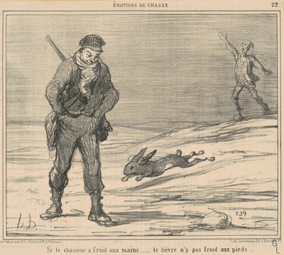 Se o caçador está com frio... a lebre não está com frio... de Honoré Daumier
