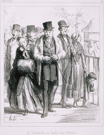 Souvenir d&39;Artistes - Domingo no Jardin des Plantes de Honoré Daumier