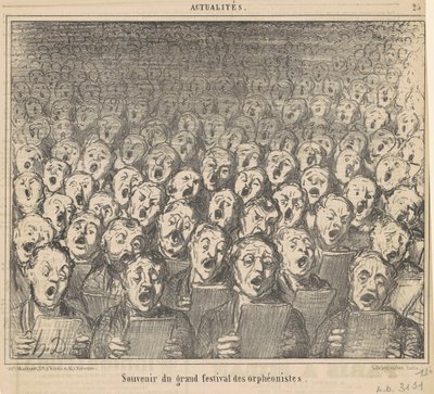 Souvenir du grand festival des orphéonistes de Honoré Daumier