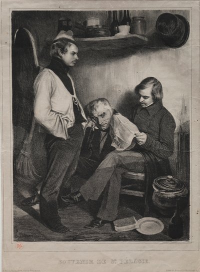 Lembrança da prisão de Ste. Pélagie, 1834. de Honoré Daumier