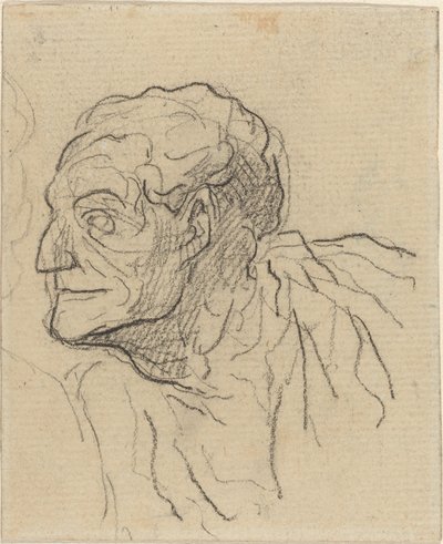 Estudo de um homem de Honoré Daumier