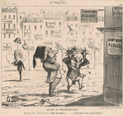 Consequências da macadamização de Honoré Daumier