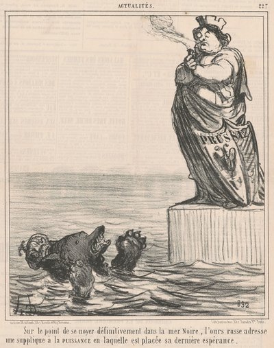 Prestes a se afogar... de Honoré Daumier