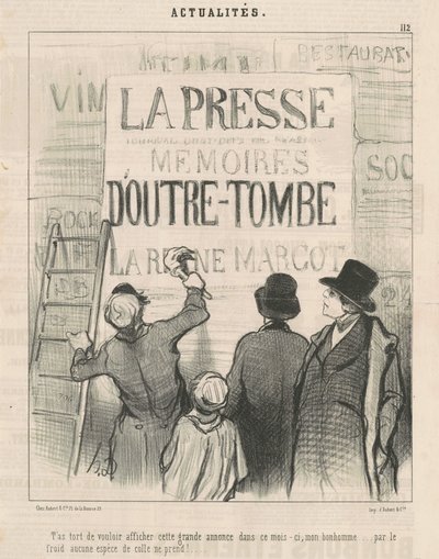 Você está errado em querer postar este... anúncio... de Honoré Daumier